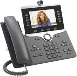Cisco IP Phone 8865 with Multi Platform Phone Firmware 5 inch VGA Backlit Color Display 720p HD Two Way Video Gigabit Ethernet Switch Class 2 PoE WLAN Enabled CP 8865 3PW NA K9