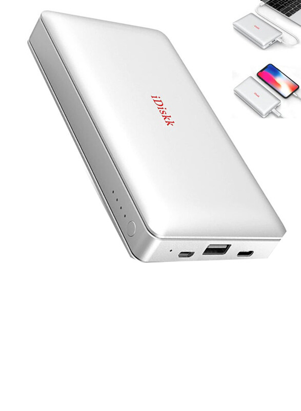 

Idiskk 1TB HDD MFi Certified External Portable Hard Drive, White