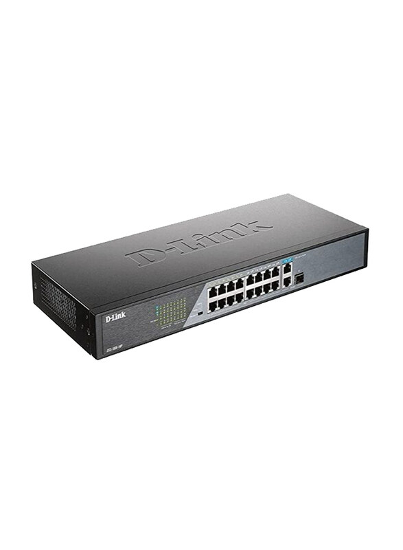 

D-Link 18-port 10/100base-tx Poe Unmanaged Surveillance Switch, Black