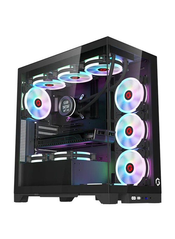 

Generic Gameon Emperor Arctic IV Series ARGB+Remote 7 Fans Mid Tower Gaming Case, Black
