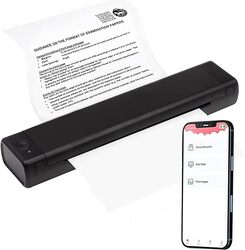 Portable Printer Wireless for Travel Compatible with Android and iOS Phone Laptop Supports 8261 69 A4 Thermal Paper Suitable Bluetooth Thermal Mini Printer for Home Vehincles Office Business