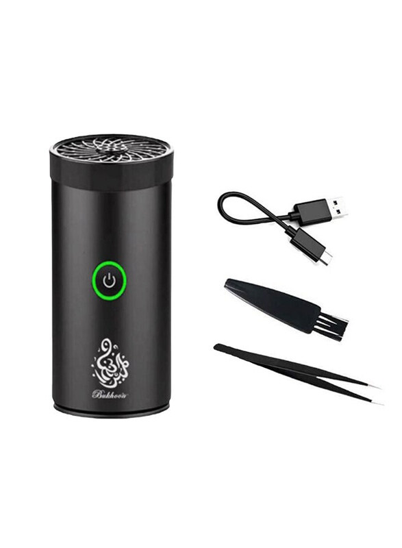 

Bukhoor New Style USB Type-C Power Rechargeable Incense Burner, Black