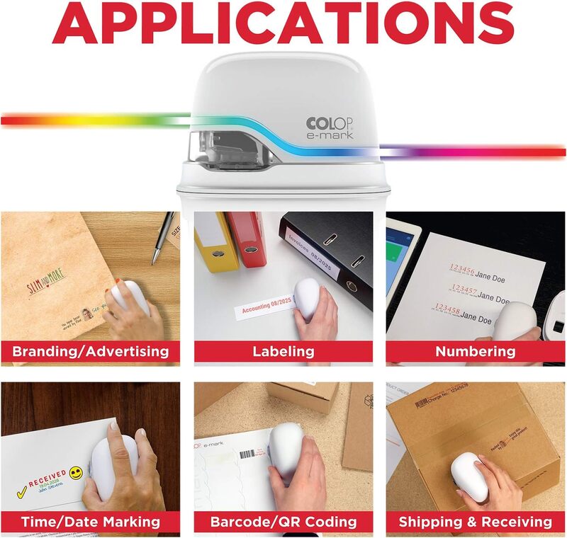 COLOP e-Mark Electronic Marking Device/Multi-Colored Imprint/Digital Stamp/Mobile Printing.