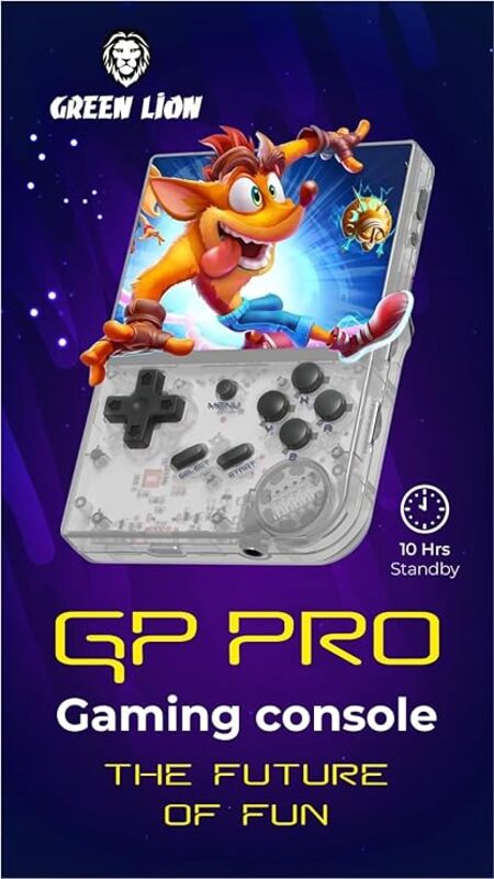 GP PRO Gaming Console with 6000 Free Games by Green Lion,Gamepad ConnectionARM CortexA9 CPUHDMI Output TV