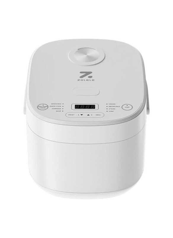 

Zolele 5L Smart Rice Cooker with 16 Present Cooking Functions, ZB600, White