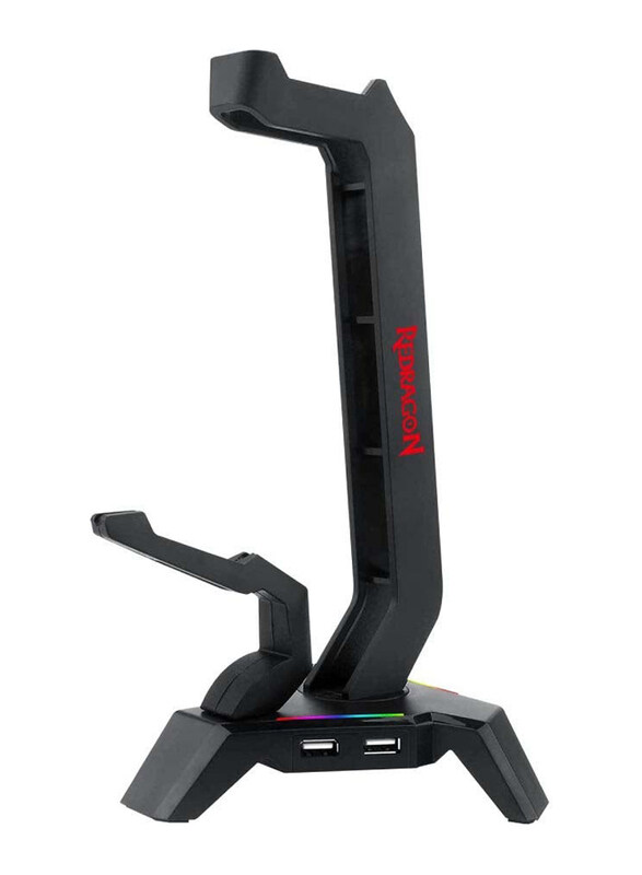 

N/a Redragon HA311 Scepter Elite RGB Headphone Stand with 4 USB 2.0 HUB Ports & Mouse Bungee for Headsets, Black