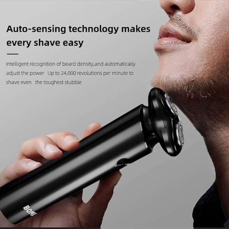 Bomidi M7 Electric Shaver Triple Floating Blades Wet  Dry Low Noise Shaver Quick Release Anti Pinch