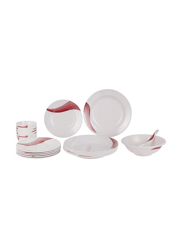 

Delcasa 20-Piece Melamine Dinnerware Set, DC1919, White