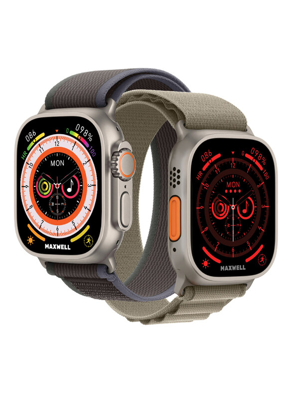

Maxwell Mw Ultra 2 Smartwatch with Dual Strap, Multicolour