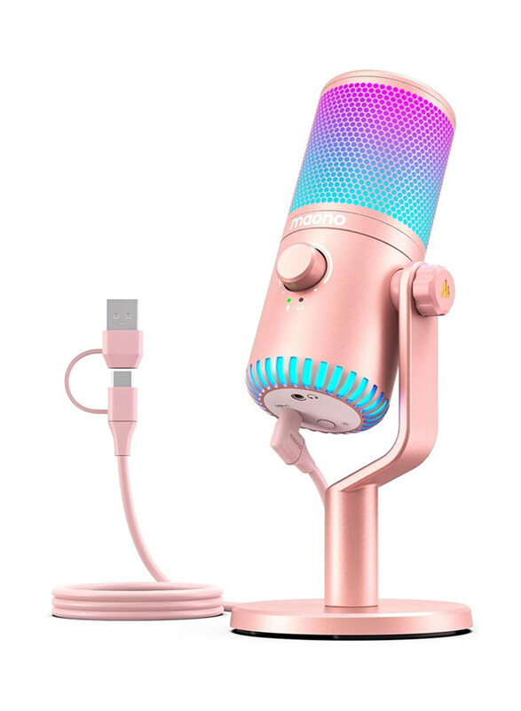 

N/a Maono Maonocaster RGB Gaming Microphone, DM30, Pink