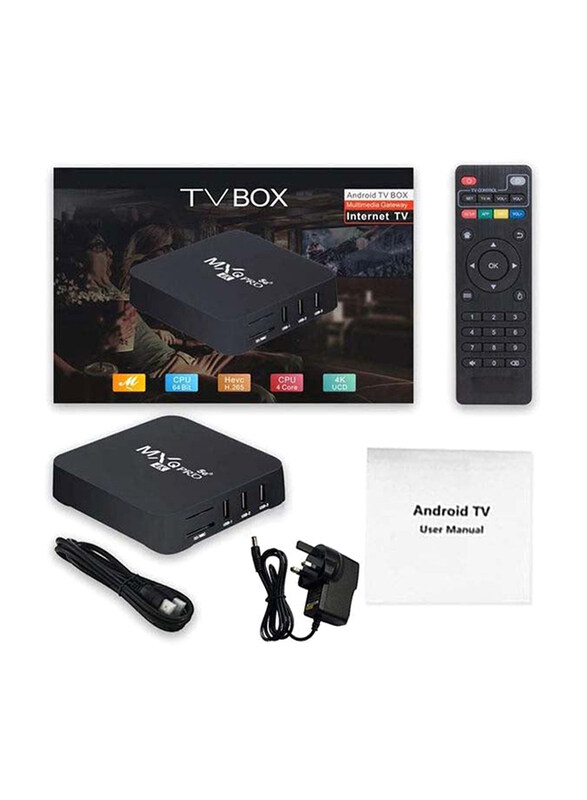 

MXQ Pro - Android TV Box 11.1 (1GB+8GB) 64 Bit 4-Core CPU MXQPro, Black