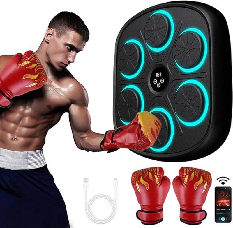 

Generic New Smart Music Boxing Machine with Boxing Gloves, Bluetooth Training Machine with LED Electronic Wall Mounted