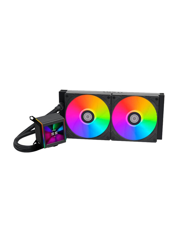

Lian Li Galahad II LCD 280mm CPU Liquid Cooler Fan with ARGB Controller, Black