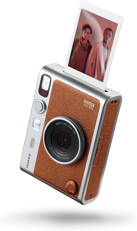 FUJIFILM INSTAX MINI EVO CAMERA BROWN.