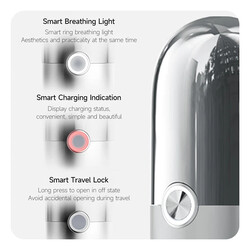 ENCHEN X5 Shaver Mini Electric Portable Dry and Wet Shaver With Anti Pinch Beard, IPX7 Smart Anti Snagging 5W Motor & Turbo Six Blades - Silver