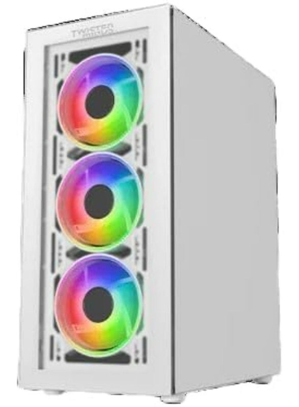 

Generic Twisted Minds Manic Shooter-03 ARGB ATX Mid Tower Gaming Computer Case, White