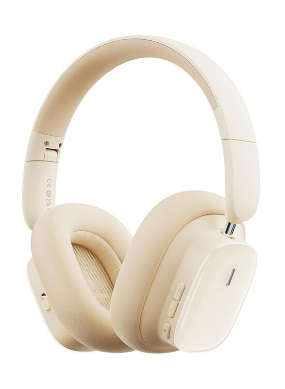 

Baseus Wireless On-Ear Noise Cancelling Headphones, Beige