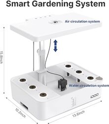 DOO 12 Pods Hydroponics Growing System Indoor Herb Garden with 23W LED Grow LightAutomatic TimerGermination Kit with Fan