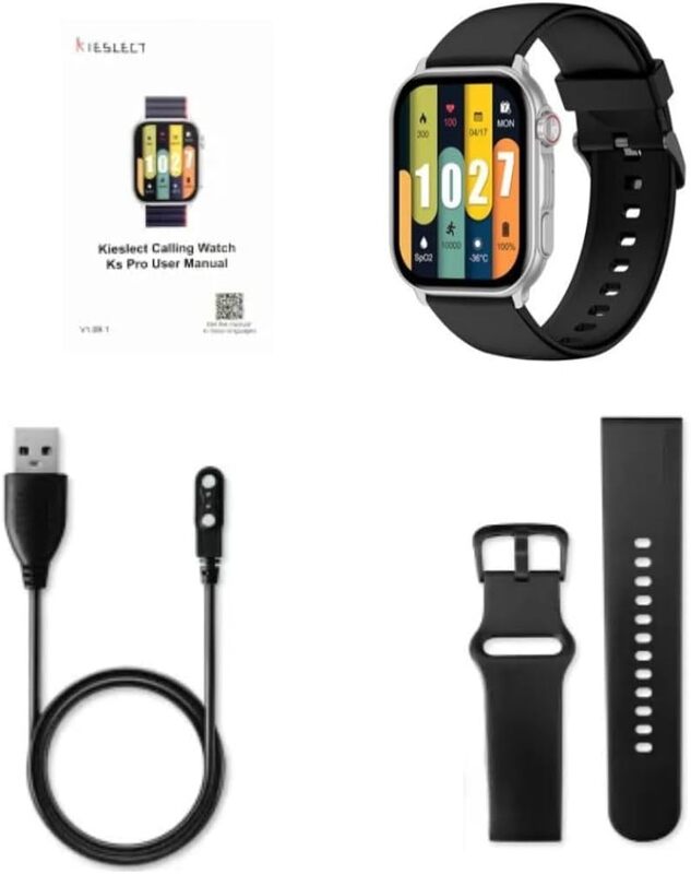 Kieslect KS pro Calling Smart Watch With 201 Amoled Always On Display  silver