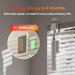 SwitchBot Blind Tilt Motorized Blinds Smart Electric Blinds with Bluetooth Remote ControlSolar Powered Light Sensing Control Add Hub Mini to Make it Compatible with Alexa Google Home