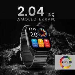 HiFuture APEX Amoled Stainless Steel Wireless Calling Smartwatch 2.0-Inch Screen Size Black