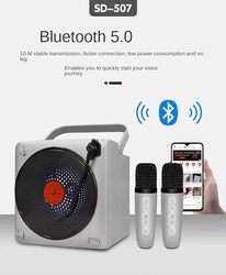 SD 507 BT Speaker Bt speaker high power karaoke pull rod multifunctional SUBWOOFER SPEAKER with wireless LED