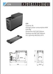 Crony Mini Portable Car Refrigerator Small 8L CF8