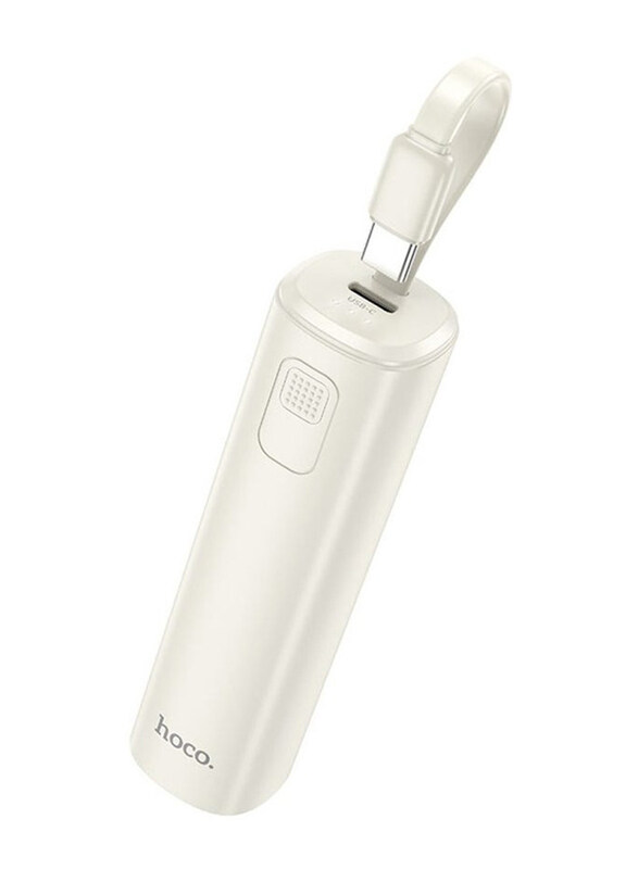 

Hoco 5000mAh Energy Bar Wired Powerbank, J113, White