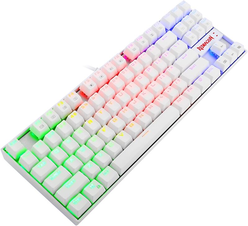 Redragon KUMARA، لوحة مفاتيح ميكانيكية سلكية، بيضاء اللون، RGB
كومارا K552W-RGB