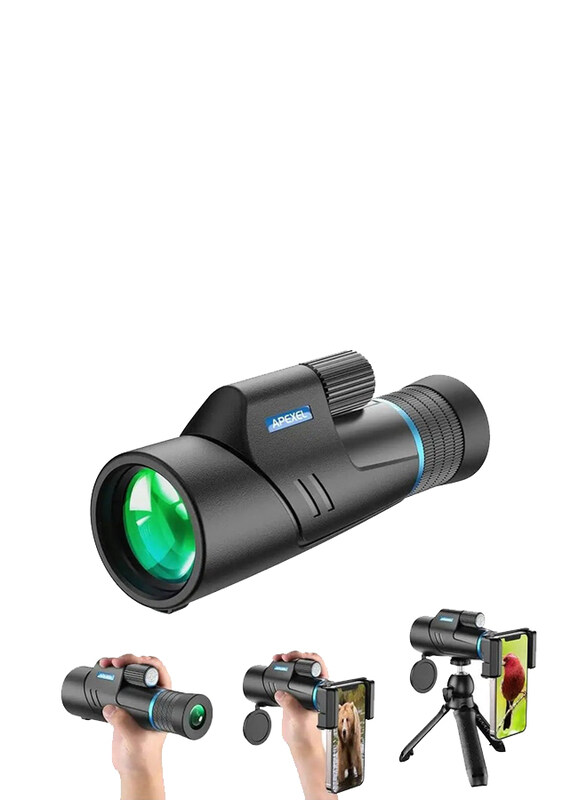 

Apexel Zoom Monocular Telescope For Mobile, 10X-20X50, Black