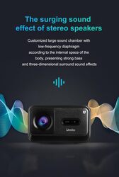 Inder Umiio 4K WiFi6 Bluetooth Projector  Home Theater Video Projector Focus By Remote Control Keystone Smart Projector iOS PC1200ANSI