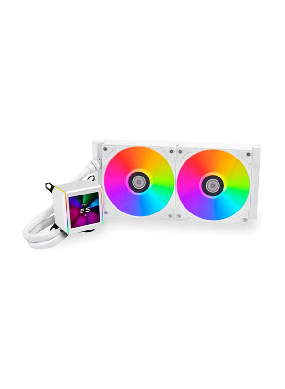 

Lian Li Galahad II LCD 280mm CPU Liquid Cooler Fan with ARGB Controller, White