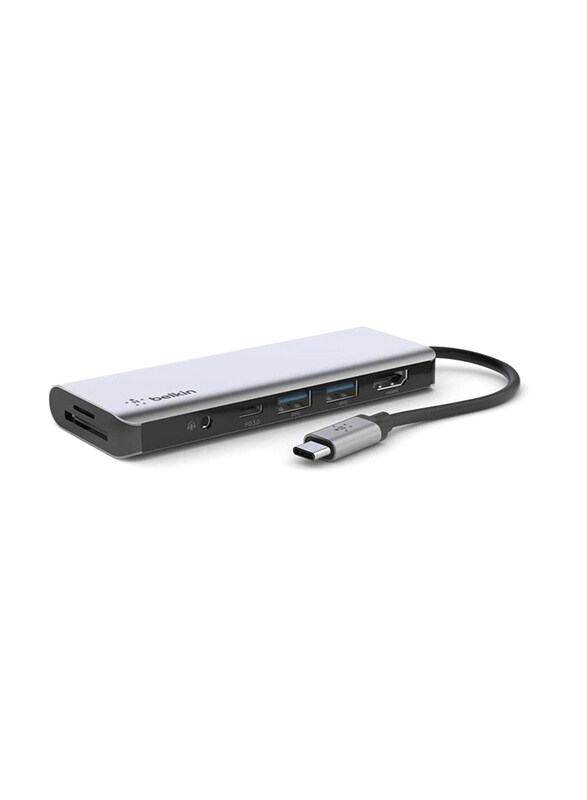 

Generic Belkin 7-In-1 Multiport Usb C Hub for Macbook Pro/Macbook Air/Ipad Pro/Xps and More, Silver