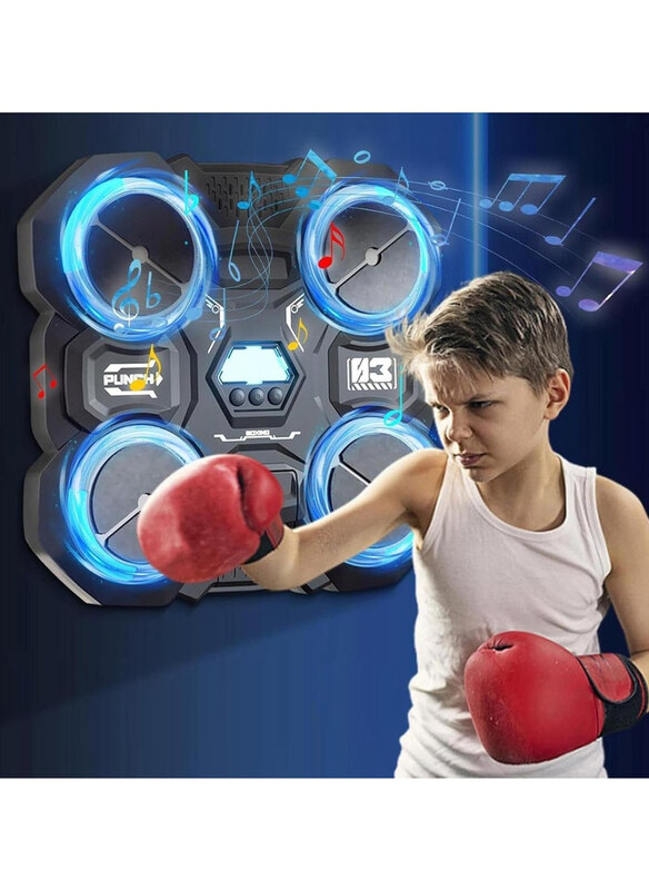 

Generic Lboylove Combat Sports Unisex Wall Mounted Smart Light Adjustable Speed Music Boxing Machine with Boxing Gloves, Multicolour