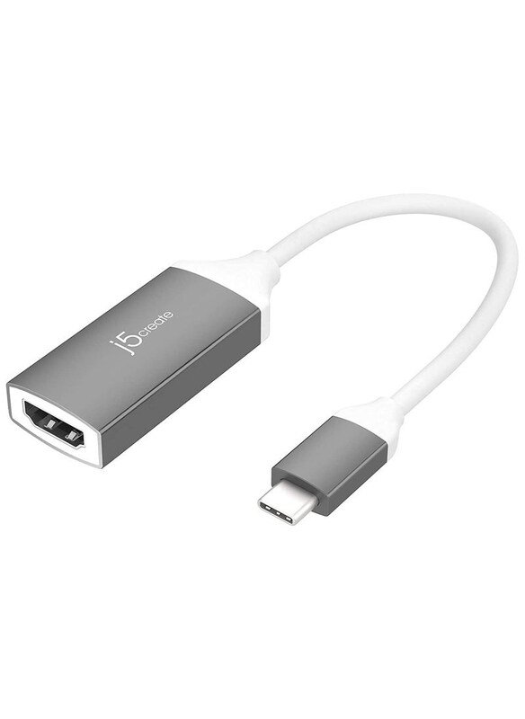 

J5 Create USB-C to HDMI Adapter 4K, JCA153G, White/Grey