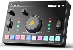 MAONO Audio Interface Mixer for Streaming with Professional Preamp Bluetooth Built in Battery Phantom Power 48V  Noise Cancelling for Stream Podcast  MaonoCaster AMC2 NEO