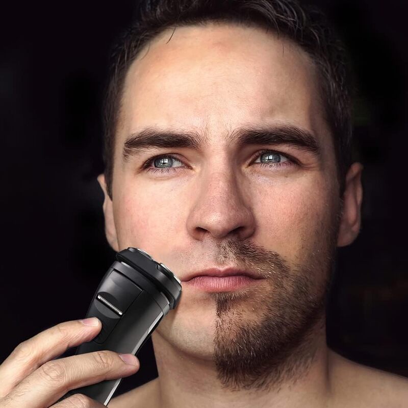 Bomidi M3 Electric Shaver 3D Rotating Razors Beard Trimmer 600mAh Long Battery USB TypeC Rechargeable Hair Shaver Black