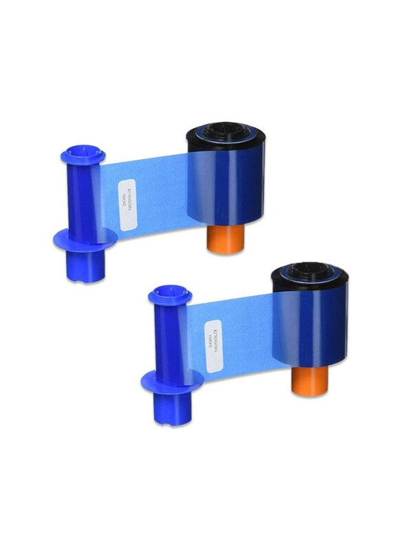 

Fargo 2-Piece 45200 YMCKO Color Ribbon for DTC4500 & DTC4500e Printers, 500 Prints, Blue