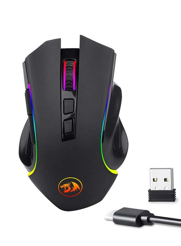 Redragon M602 Griffin RGB Gaming Mouse,RGB Spectrum Backlit Ergonomic Mouse With 7 Programmable Backlight Modes Up To 7200 DPI For Windows PC Gamers (Wireless)