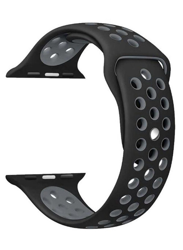 

Porodo Wrist Band for Apple Watch 38mm/40mm, Black/Grey