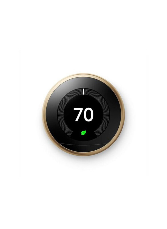 

Nest 3rd Generation Learning Programmable Brushed Brass Smart Thermostat, T3032US, Multicolour
