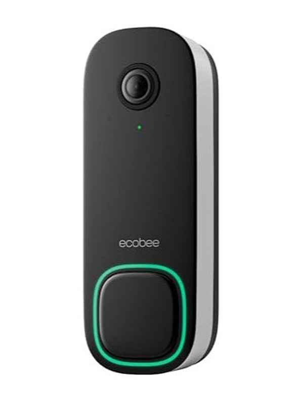 

Ecobee Wired Smart Security 2-Way Talk Video Doorbell Camera with Night Vision, Person & Package Sensors, Black