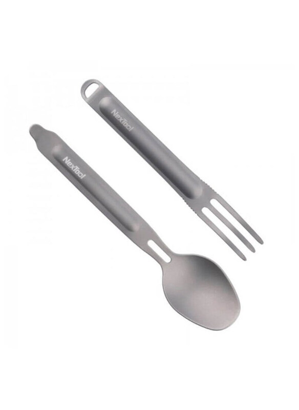 

NexTool Titanium Cutlery Set, Grey