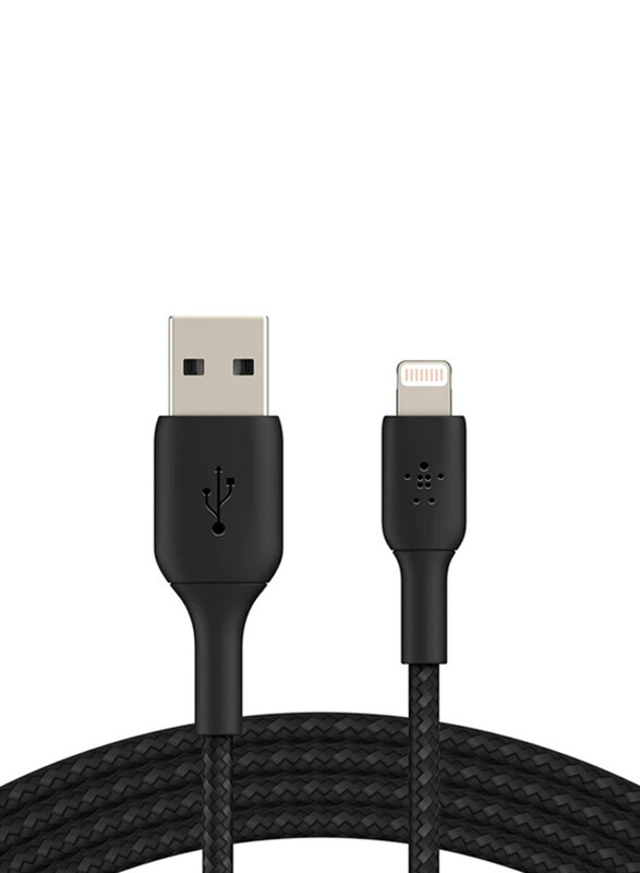 

Belkin 2-Meters Braided Lightning Cable, USB Type A to Lightning, Black