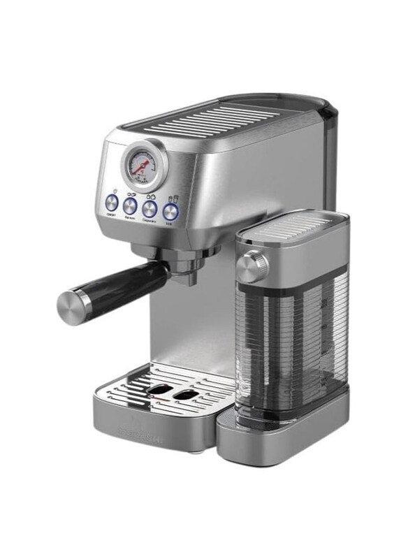 

Mebashi 1.3Ltr Espresso Coffee Machine With Milk Tank, ME-ECM2501, Silver