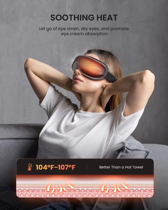 Remote Control  Compression Bluetooth Music Temple Eye Massage Mask