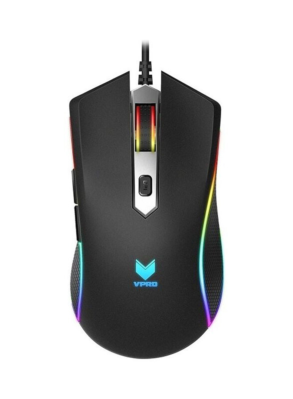 

Generic Rapoo Wired Multi Color Led V280 Gaming Mouse, Black