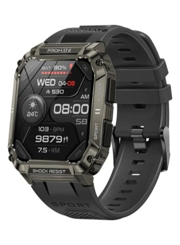 

Promate XWatch-S19 1.9 Inch Smartwatch with Bluetooth Calling, Black