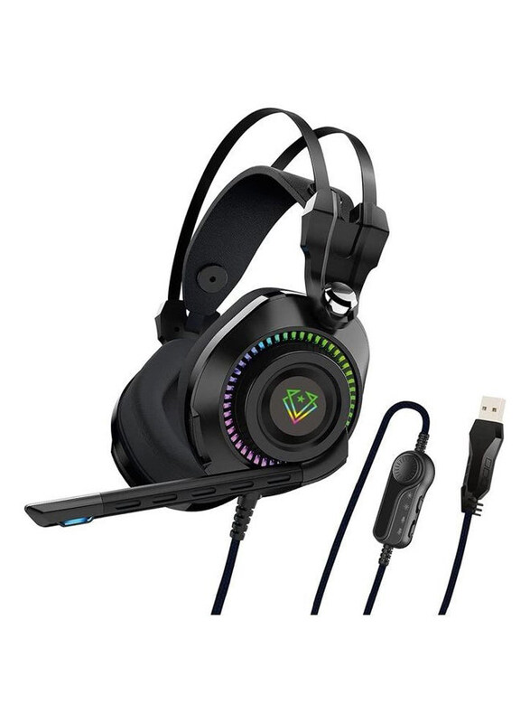 

Generic Vertux Bogota High Definition Gaming Headset With RGB LED Light, Black