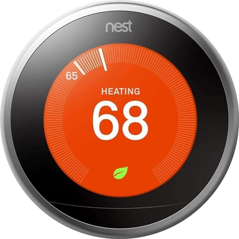 Google Nest 3rd Gen T3008US Learning Thermostat Pro Edition  Stainless Steel